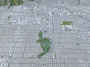 Hollywood Los Angeles city California USA 15km 3D Model