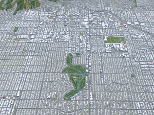 Hollywood Los Angeles citt&agrave; California USA 15 km Modello 3D