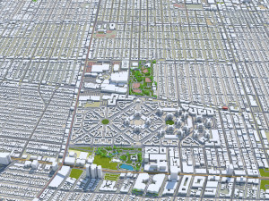 Hollywood Los Angeles city California USA 15km 3D Model