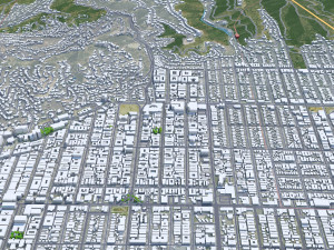 Hollywood Los Angeles city California USA 15km 3D Model