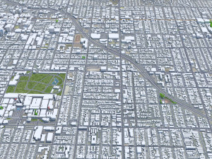 Hollywood Los Angeles city California USA 15km 3D Model