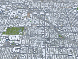 Hollywood Los Angeles citt&agrave; California USA 15 km Modello 3D