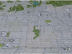 Hollywood Los Angeles city California USA 15km 3D Model