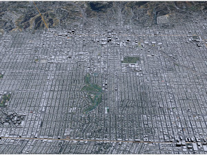 Hollywood Los Angeles city California USA 15km 3D Model