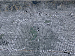 Hollywood Los Angeles citt&agrave; California USA 15 km Modello 3D