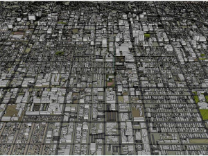 Hollywood Los Angeles citt&agrave; California USA 15 km Modello 3D
