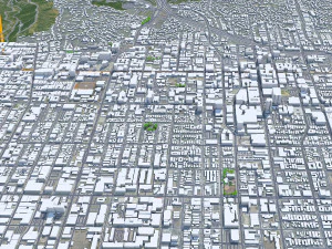 Hollywood Los Angeles citt&agrave; California USA 15 km Modello 3D