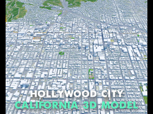 Hollywood Los Angeles city California USA 15km 3D Model