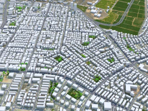 Holon city Israel 10km 3D Model