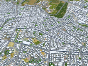 Holon city Israel 10km 3D Model