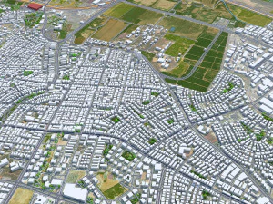 Holon city Israel 10km 3D Model