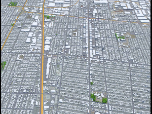 Huntington Park city California USA 10km 3D मॉडल