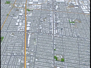 Cidade de Huntington Park Calif&oacute;rnia EUA 10 km Modelo 3D