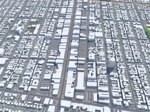 Cidade de Huntington Park Calif&oacute;rnia EUA 10 km Modelo 3D