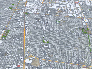 Huntington Park city California USA 10km 3D मॉडल