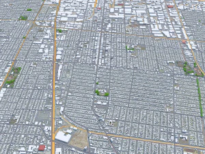Cidade de Huntington Park Calif&oacute;rnia EUA 10 km Modelo 3D