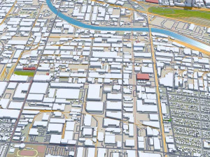 Cidade de Huntington Park Calif&oacute;rnia EUA 10 km Modelo 3D
