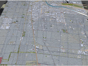 Huntington Park city California USA 10km 3D मॉडल