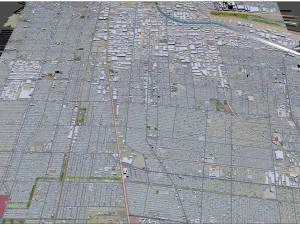 Cidade de Huntington Park Calif&oacute;rnia EUA 10 km Modelo 3D