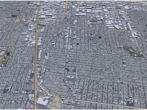 Huntington Park city California USA 10km 3D मॉडल