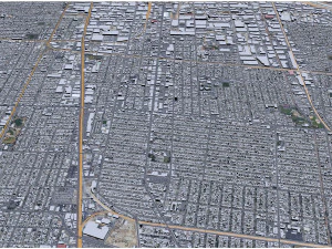 Cidade de Huntington Park Calif&oacute;rnia EUA 10 km Modelo 3D