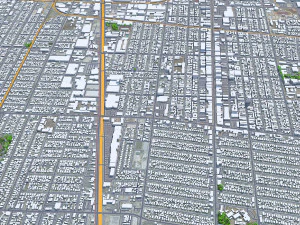 Cidade de Huntington Park Calif&oacute;rnia EUA 10 km Modelo 3D