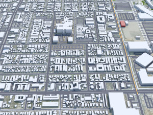 Inglewood city California USA 10km Modelo 3D