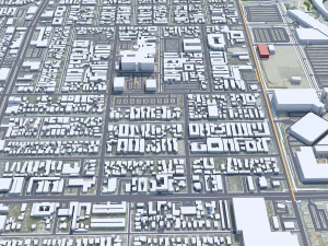 Inglewood city California USA 10km 3D Model