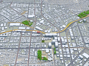 Inglewood city California USA 10km Modelo 3D