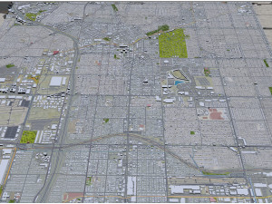 Inglewood city California USA 10km Modelo 3D