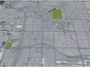 Inglewood city California USA 10km 3D Model