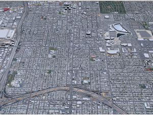 Inglewood city California USA 10km Modelo 3D
