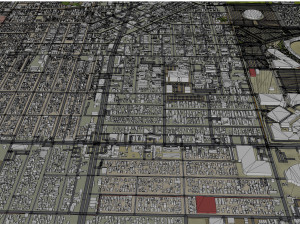 Inglewood city California USA 10km Modelo 3D