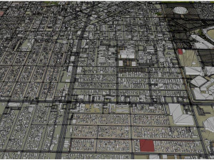 Inglewood city California USA 10km 3D Model