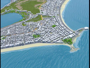Ipanema city Brazil 15km 3D Model