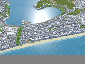 Ipanema city Brazil 15km 3D Model