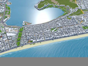 Ipanema city Brazil 15km 3D Model