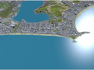 Ipanema city Brazil 15km 3D Model