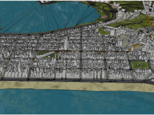 Ipanema city Brazil 15km 3D Model