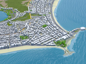 Ipanema city Brazil 15km 3D Model