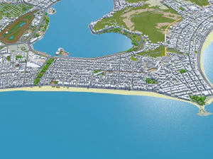 Ipanema city Brazil 15km 3D Model