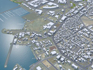 Jizan Jazan citt&agrave; Arabia Saudita 30 km Modello 3D