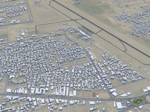 Jizan Jazan citt&agrave; Arabia Saudita 30 km Modello 3D