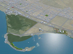 Jizan Jazan citt&agrave; Arabia Saudita 30 km Modello 3D