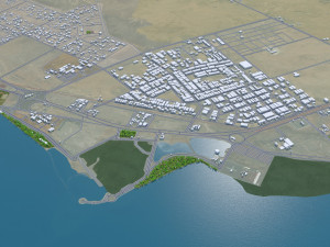 Jizan Jazan city Saudi Arabia 30km Model 3D