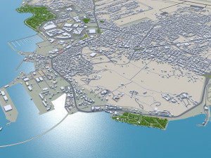 Jizan Jazan city Saudi Arabia 30km Model 3D