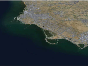 Jizan Jazan citt&agrave; Arabia Saudita 30 km Modello 3D