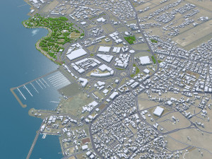 Jizan Jazan city Saudi Arabia 30km Model 3D