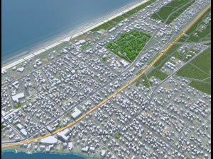 Cidade de Jurmala Let&ocirc;nia 60 km Modelo 3D