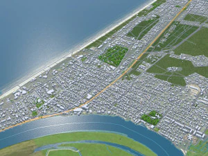 Cidade de Jurmala Let&ocirc;nia 60 km Modelo 3D
